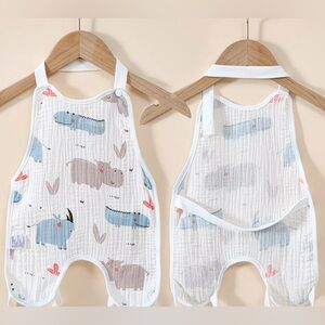 Baby Muslin Sleeping Vest 100% Cotton – Belly Protection – 2 Pack